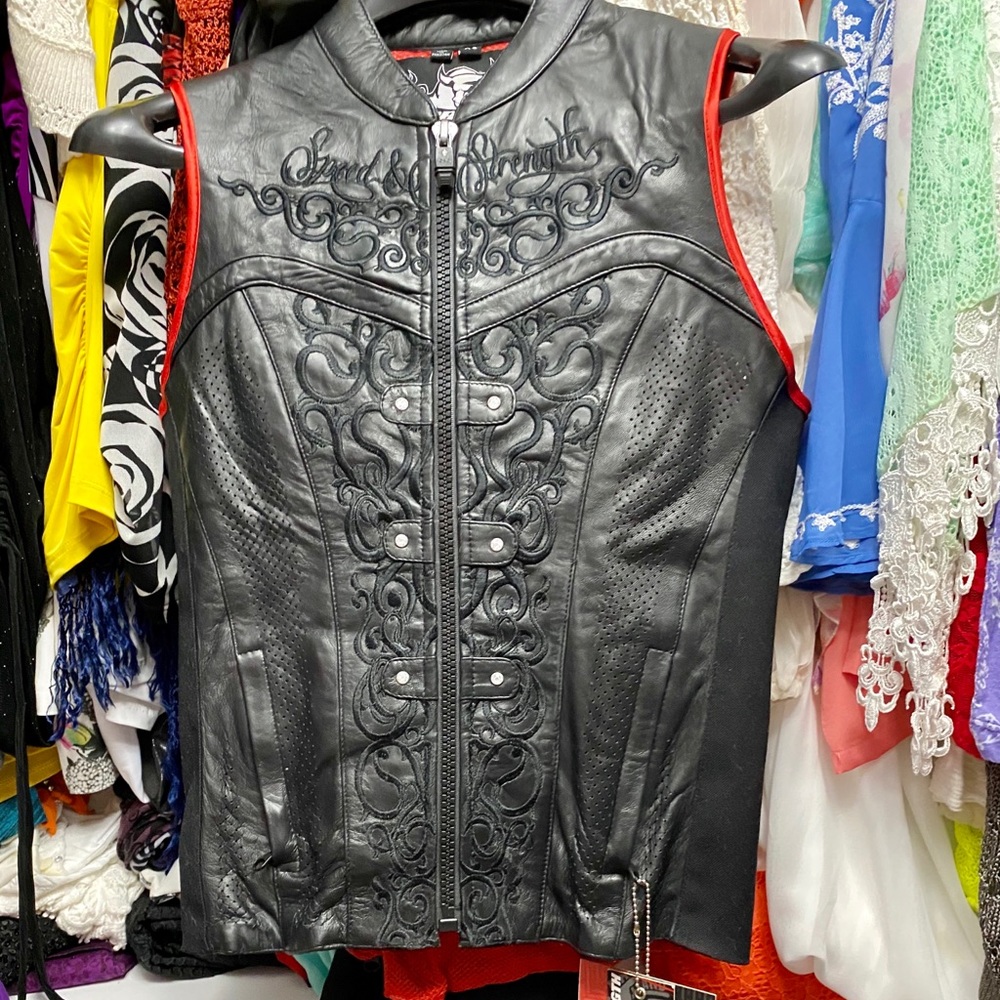Corset Style MotoLisa Leather Vest!